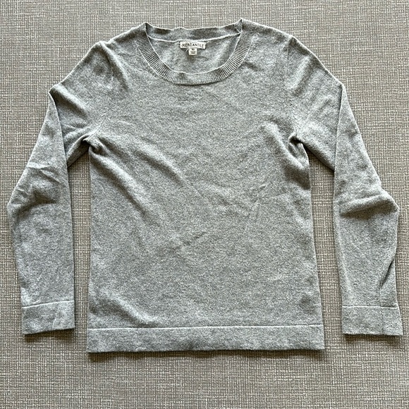 J Crew Mercantile Lightweight Grey Women’s Crew Neck Pullover Sweater Size XS - Picture 1 of 10